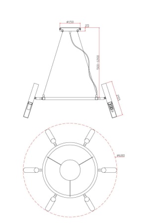 Подвесная люстра Freya Матч / Match FR6109PL-06CH