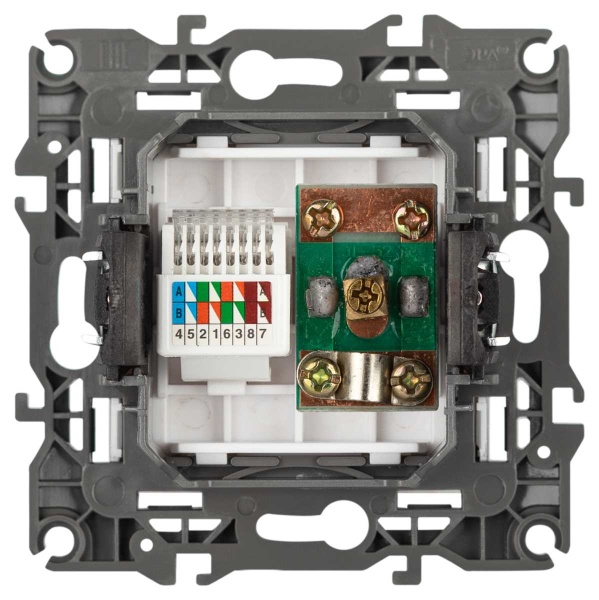 Розетка ЭРА Серия 12 12-3110-01М комбинированная RJ45+TV, белый матовый Б0065691