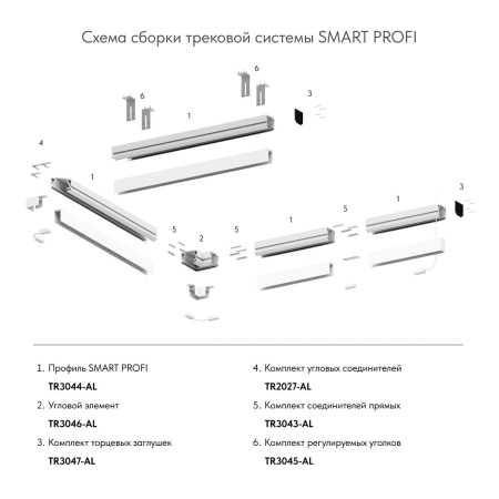 Угловой элемент Denkirs Smart Profi TR3046-AL