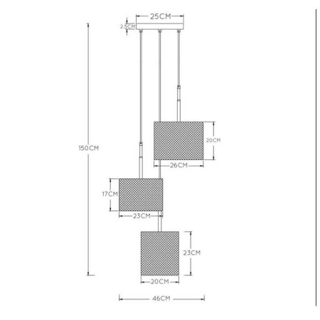 Подвесная люстра Lucide Baskett 45459/03/30