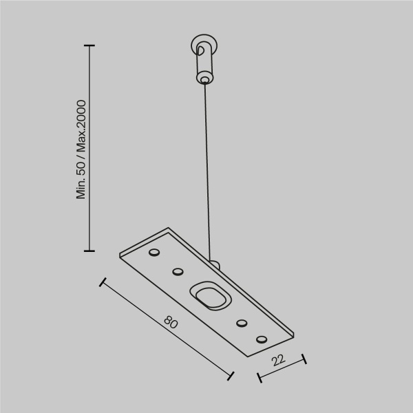 Подвес Maytoni Technical Exility (2 шт) TRA034SW-2W