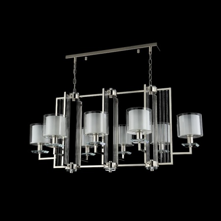 Подвесная люстра Crystal Lux Nicolas SP8 L1000 Nickel/White