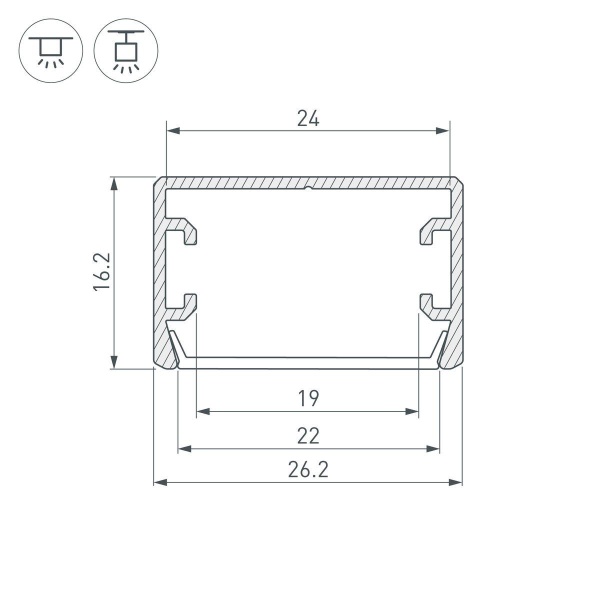Профиль Arlight PLS-Lock-H16-SMT-3000 Anod 044805