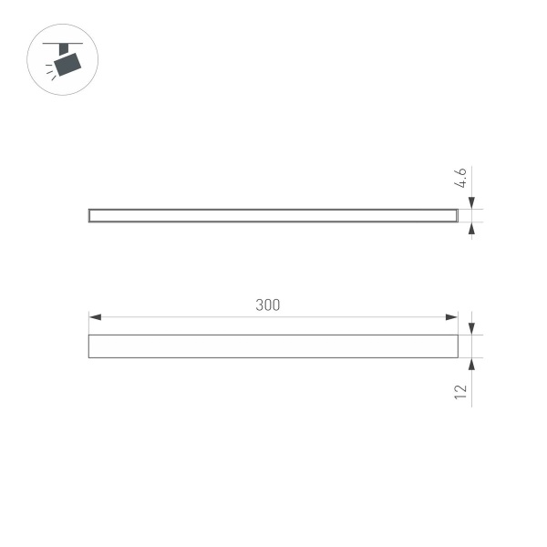 Трековый светодиодный светильник Arlight Mag-Microcosm-Strip-L300-5W Day4000 043266