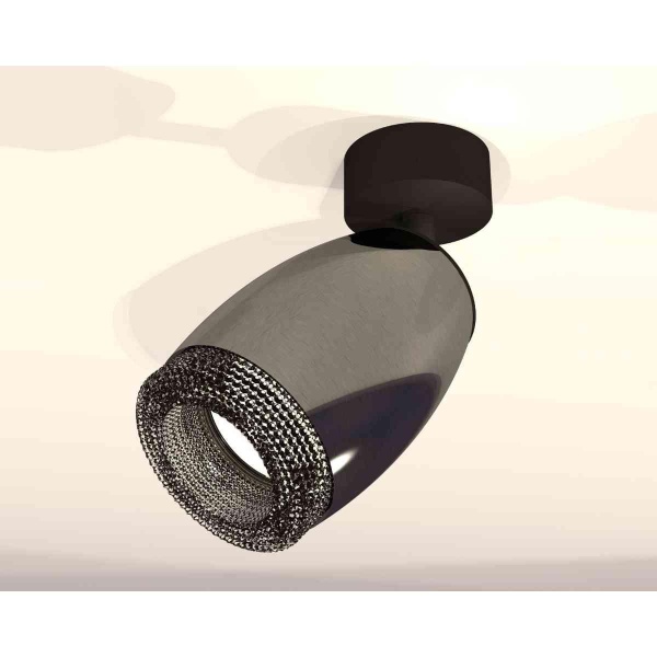 Комплект накладного светильника Ambrella light Techno Spot XM1123002 DCH/SBK/BK черный хром/черный песок/тонированный (A2210, C1123, N7192)