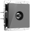 ТВ-розетка Werkel оконечная графит акрил W1183044 4690389197550