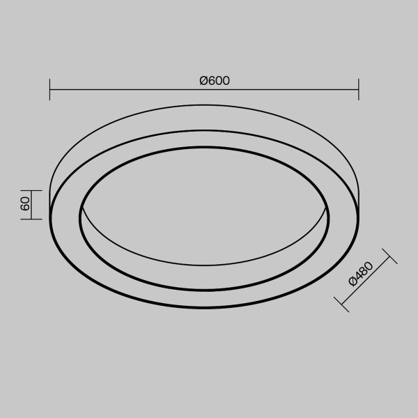 Потолочный светодиодный светильник Maytoni Technical Ceiling Lua C093CL-45W3K-W