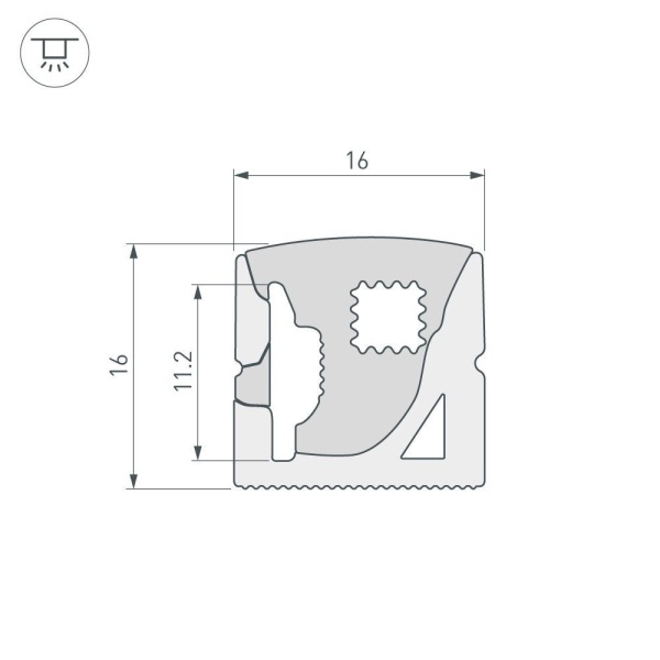 Профиль Arlight WPH-Flex-1616-Side-S11-5M White 040271(1)