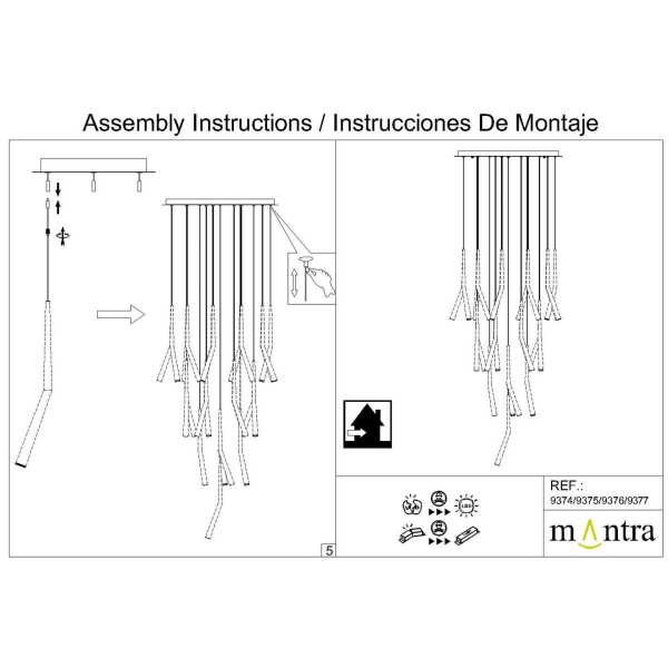Потолочное основание Mantra Modular Light Florones 9374