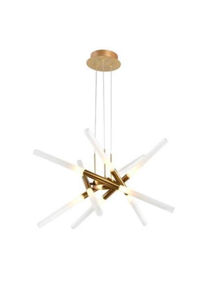 Люстра подвесная Alfa Light F3924-73 brass 10*G9 D60*H15 0
