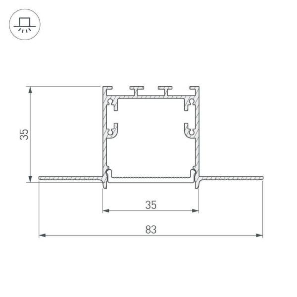 Профиль Arlight SL-LINIA32-FANTOM-2000 ANOD 027158