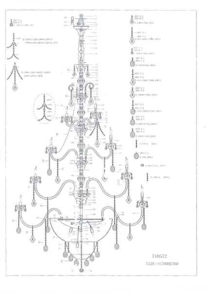 Подвесная люстра Osgona Tesoro 710572