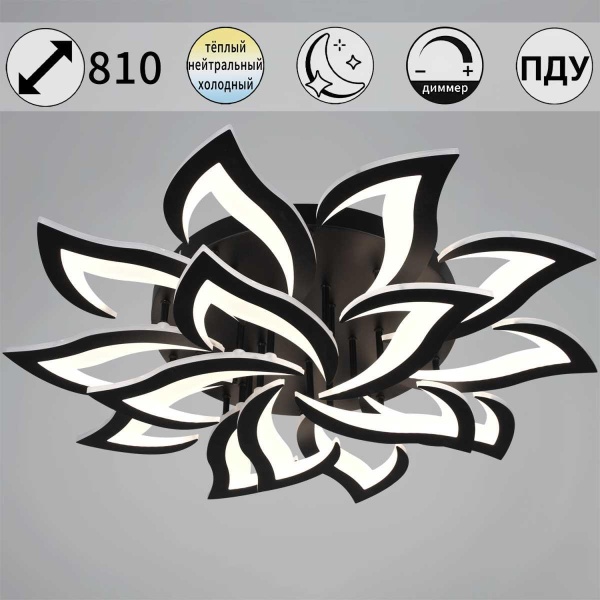 Светильник потолочный Reluce 30150-0.3-10+5 BK