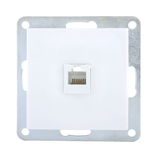 Розетка телефонная RJ-12 LK Studio LK80 белый 845504-1