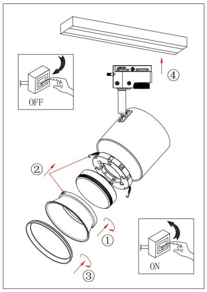 Трековый светильник ЭРА TR15 GX53 WH/SL Б0048545