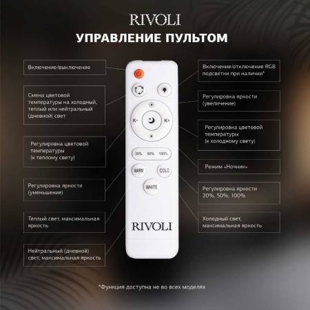 Потолочная светодиодная люстра Rivoli Teodora 6149-106 Б0066418