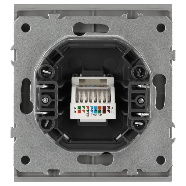 Розетка ЭРА Arktik 16-3107-03 информационная RJ45 алюминий Б0070476