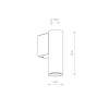 Настенный светильник Nowodvorski Fourty Wall S Gray 10889