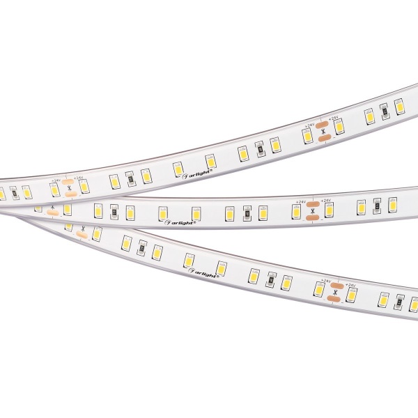 Светодиодная влагозащищенная лента Arlight 4,8W/m 80Led/m 2835SMD теплый белый 5M RTW-PS-A80-12mm 24V Warm3000 045163