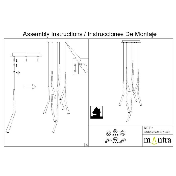 Потолочное основание Mantra Modular Light Florones 9366