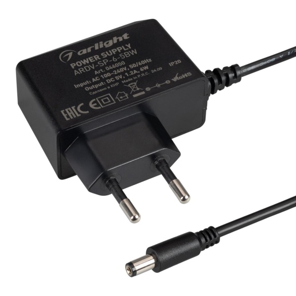 Блок питания ARDV-SP-6-5BW (5V, 1.2A, 6W) Arlight 046050