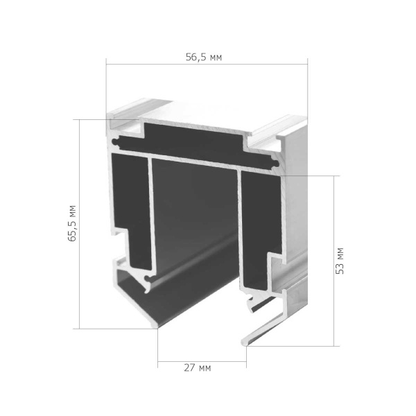 Профиль для монтажа SKYLINE 48 в натяжной ПВХ потолок ST Luce Skyline 48 ST003.129.04