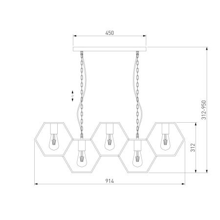 Подвесной светильник Eurosvet Arnia 70117/5 черный
