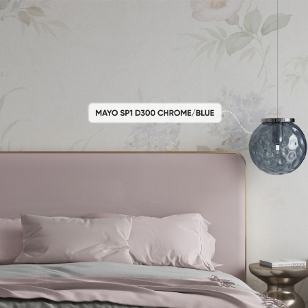 Подвесной светильник Crystal Lux Mayo SP1 D300 CHrome/Blue
