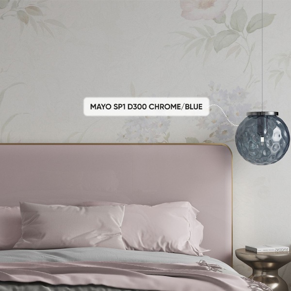 Подвесной светильник Crystal Lux Mayo SP1 D300 CHrome/Blue