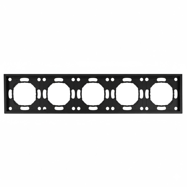Рамка STEKKER, PFR00-5005-05 5-местная, серия Эмили, черный уголь, soft touch 49862