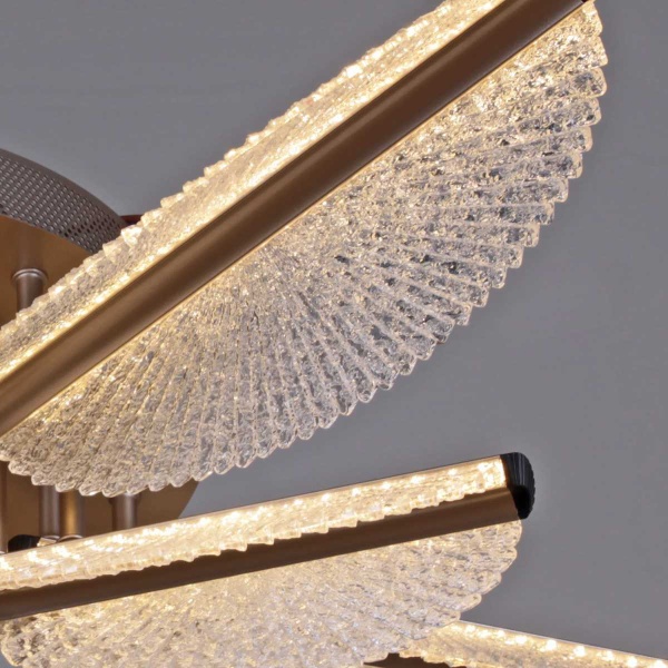 Потолочный светильник Reluce 00490-0.3-5+5 champagne silver