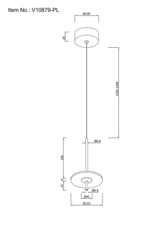 Подвесной светодиодный светильник Moderli Ella V10879-PL