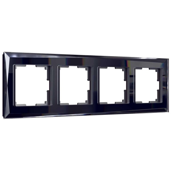 Рамка на 4 поста Werkel Diamant черный W0041208 4690389158841