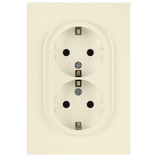 Розетка ЭРА Arktik 16-2104-02 двойная с заземлением 2X2P+E Schuko 16А-250В слоновая кость Б0070445