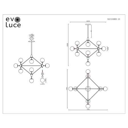 Подвесная люстра Evoluce Lacotta SLE154903-15