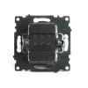Переключатель двухклавишный Stekker Катрин золото GLS10-7107-08 49220