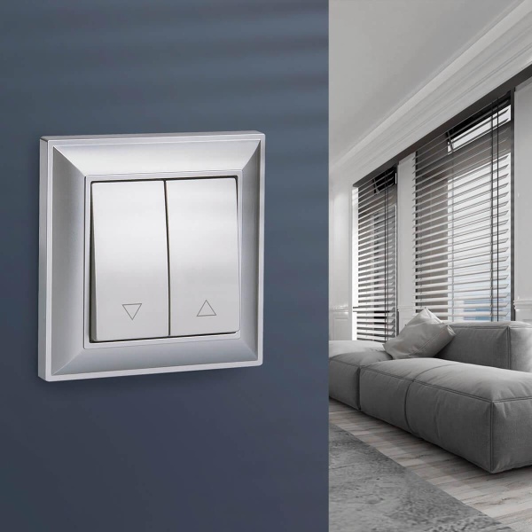 Выключатель жалюзи Werkel серебряный W1124506 4690389155987