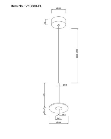 Подвесной светодиодный светильник Moderli Ella V10880-PL