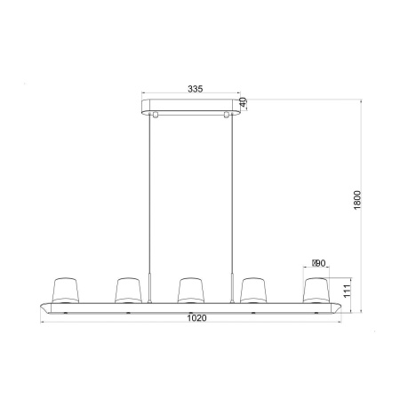 Подвесная люстра Mantra Alabastro 9435