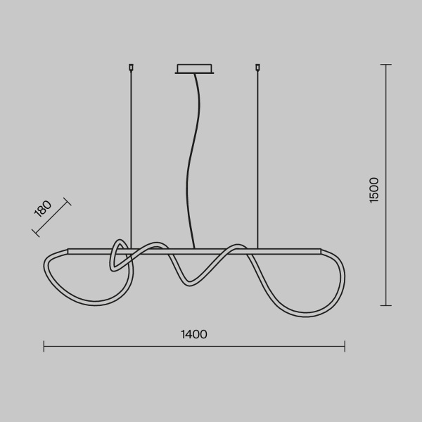 Подвесной светильник Maytoni Tau MOD146PL-L30B3K