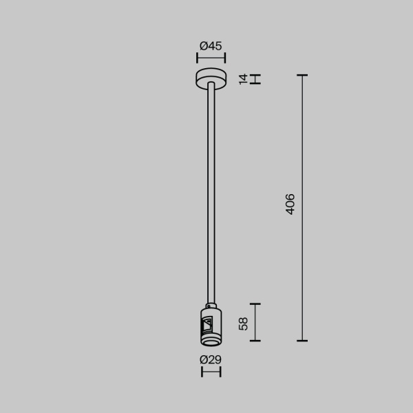 Комплектующие для трековой системы Maytoni Technical TRA158C-SL1-PT