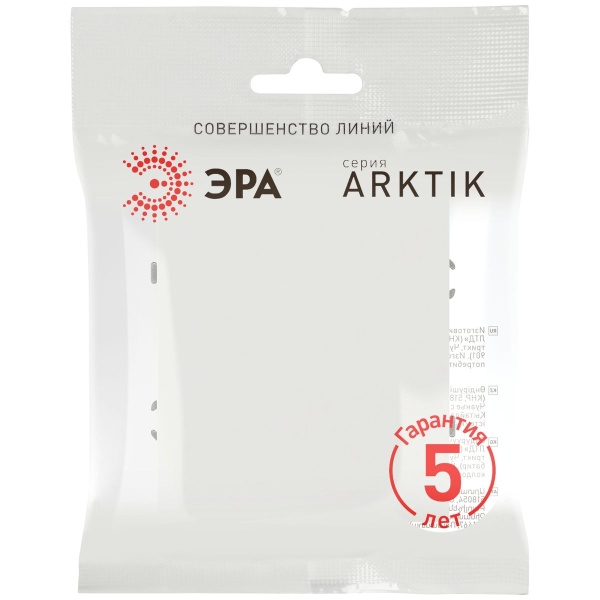 Кнопка ЭРА Arktik 16-1109-08 10АХ-250В белый матовый Б0070401