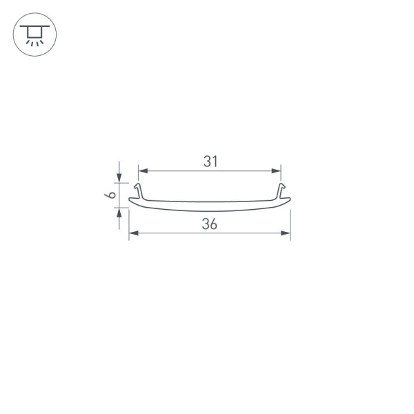 Рассеиватель Arlight Stretch-S-35-Ceil-Center-100M 045380
