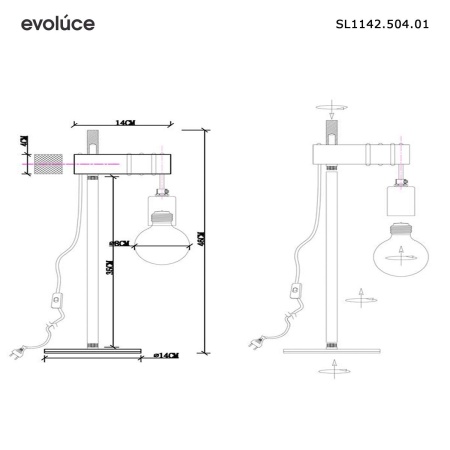 Прикроватная лампа Evoluce Bagetti SL1142.504.01