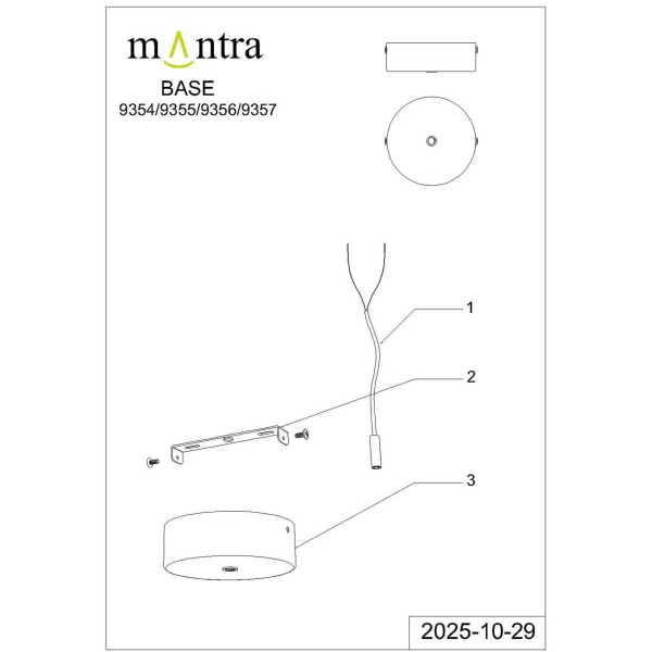 Потолочное основание Mantra Modular Light Florones 9355