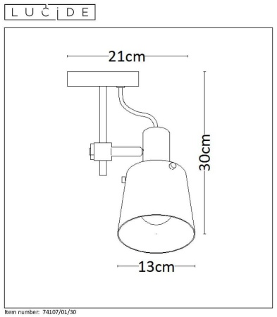 Спот Lucide Quinny 74107/01/30