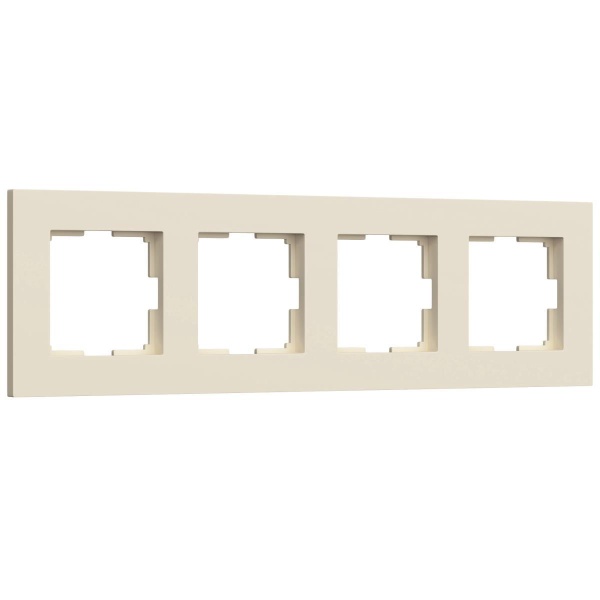Рамка на 4 поста Werkel Slab айвори матовый W0042962 4690389193521