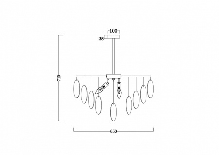 Подвесная люстра Freya Porto FR5104PL-06BS