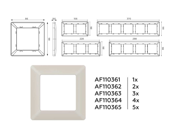 Рамка AMBRELLA VOLT AF110364