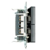 Переключатель двухклавишный Stekker Катрин GLS10-7107-05 черный 49167